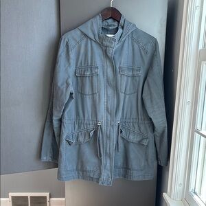 a new day Gray Utility Jacket with Adjustable Waist and Hood